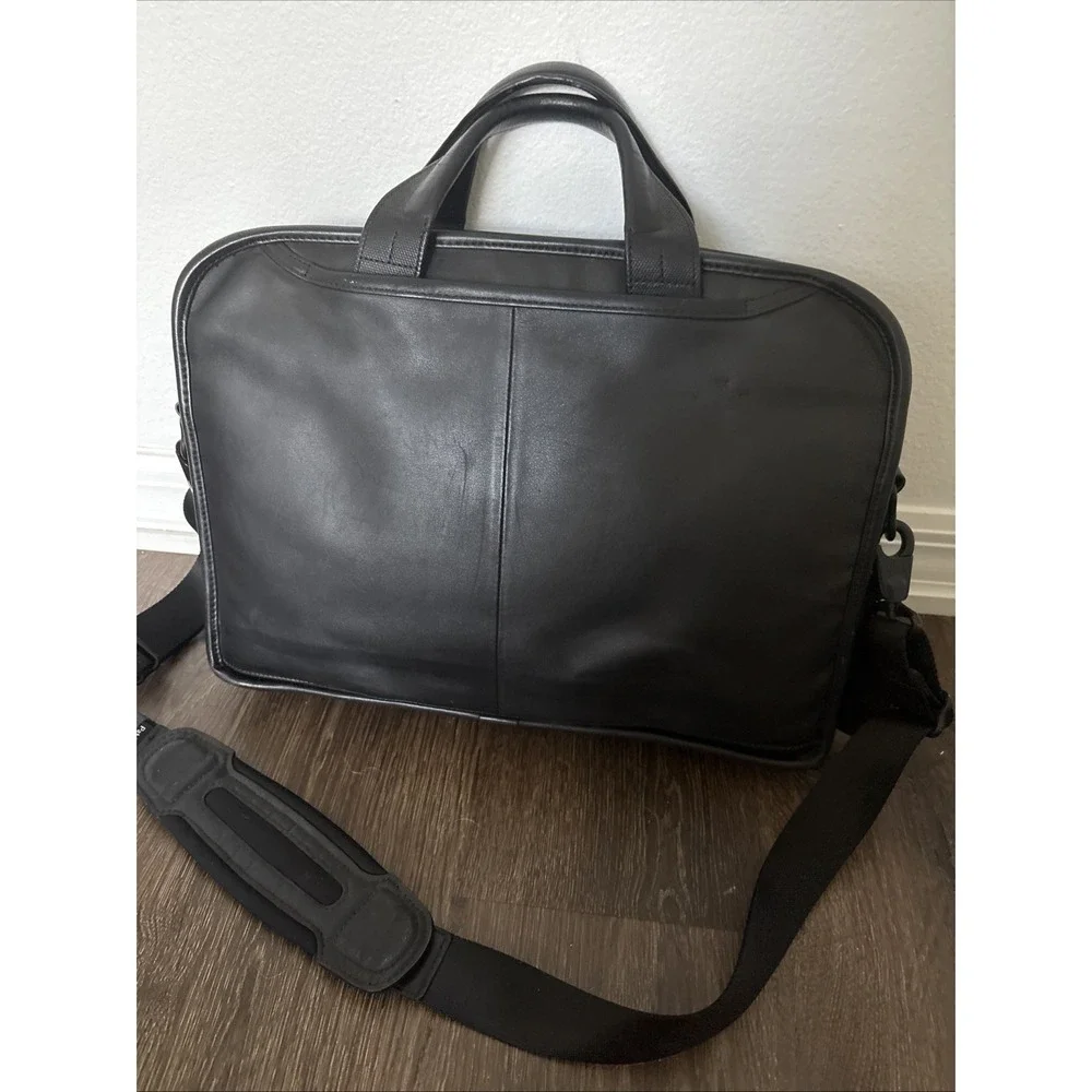 Tumi Alpha 1 T-Pass Leather Laptop Briefcase Style 96516 MINT Travel Work
